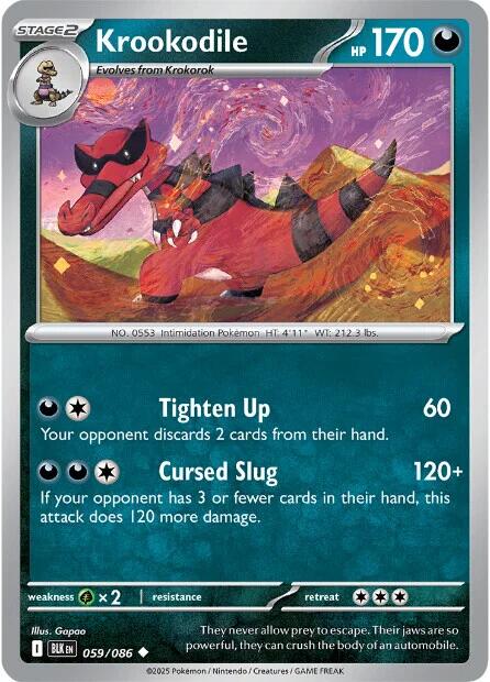 Krookodile [059/086] [Black Bolt] Reverse Holofoil