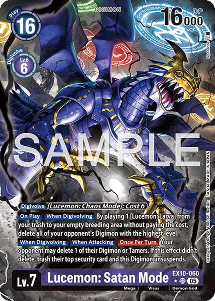 Lucemon: Satan Mode (Alternate Art) [EX10-060 SR] [Sinister Order] Foil