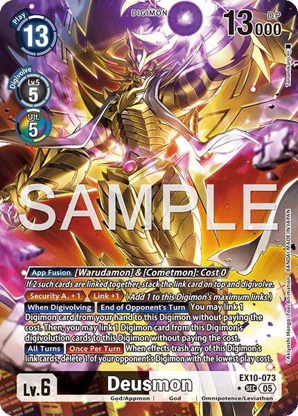 Deusmon (Alternate Art) [EX10-073 SEC] [Sinister Order] Foil
