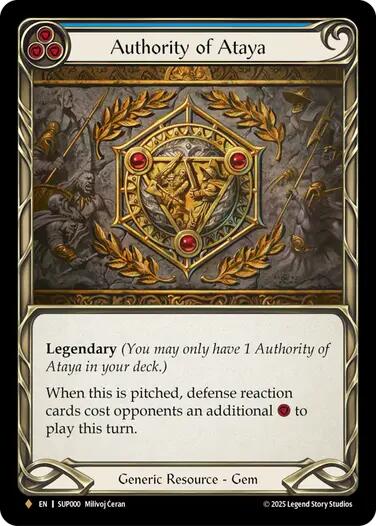 Authority of Ataya [SUP000] [Super Slam] Rainbow Foil