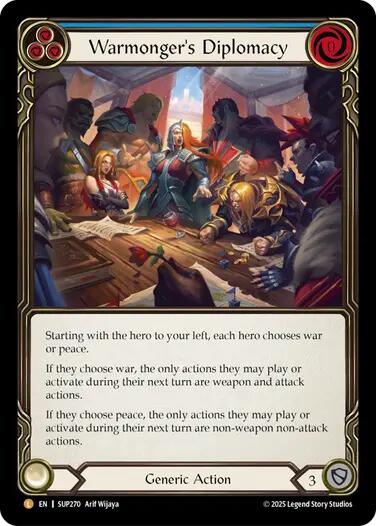 Warmonger's Diplomacy [SUP270] [Super Slam] Rainbow Foil