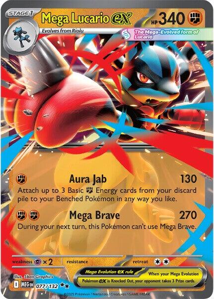 Mega Lucario ex [077/132] [Mega Evolution] Holofoil