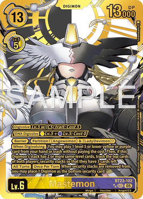 Mastemon (Rare Pull) [BT23-102 SEC] [Hackers' Slumber] Foil