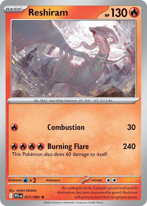 Reshiram [017/094] [Phantasmal Flames] Holofoil