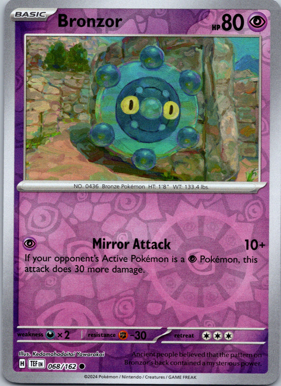 Bronzor [068/162] - (Temporal Forces) Reverse Holofoil