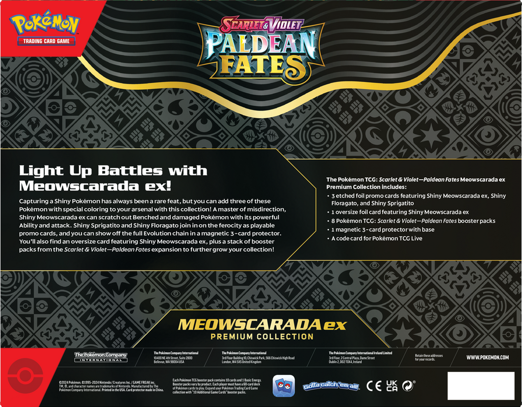 Pokémon TCG: Scarlet & Violet Paldean Fates Meowscarada ex Premium Collection