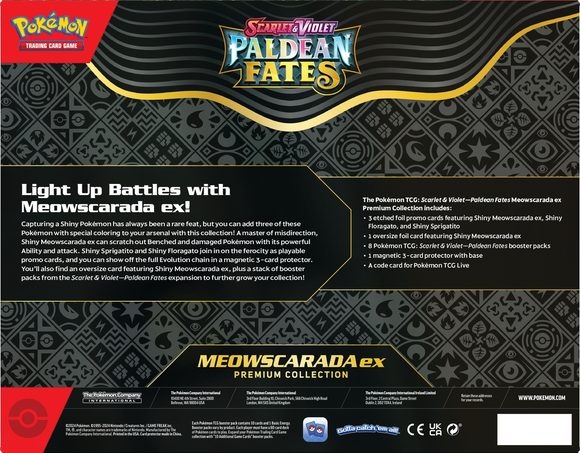 Pokémon TCG: Scarlet & Violet Paldean Fates Meowscarada ex Premium Collection