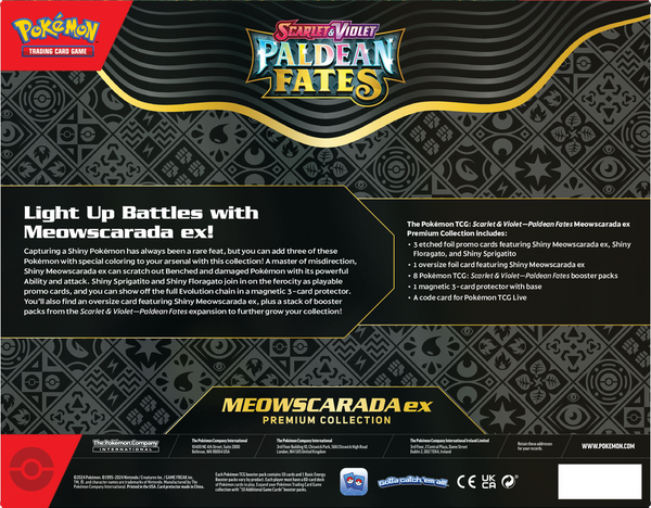 Pokémon TCG: Scarlet & Violet Paldean Fates Meowscarada ex Premium Collection