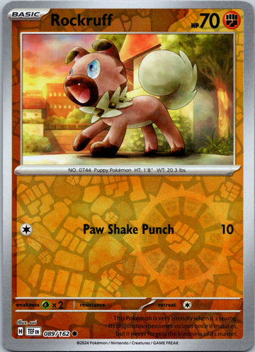 Rockruff [089/162] - (Temporal Forces) Reverse Holofoil