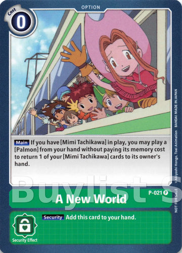 A New World (Special Release Memorial Pack) [P-021] [Digimon Promotion Cards]