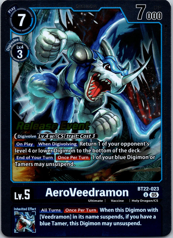 AeroVeedramon [BT22-023 U] [Cyber Eden Release Event Cards] Foil