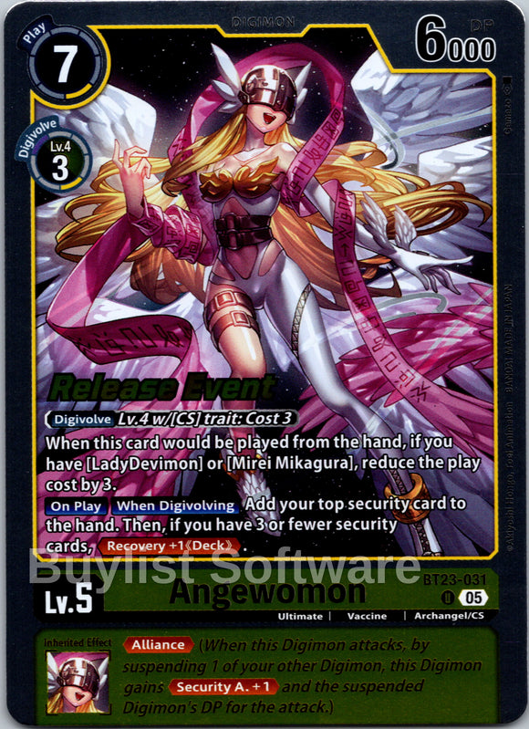 Angewomon [BT23-031 U] [Hackers' Slumber Release Event Cards]