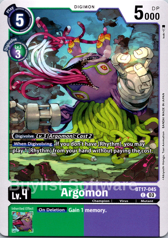 Argomon - BT17-045 [BT17-045 C] [Secret Crisis]