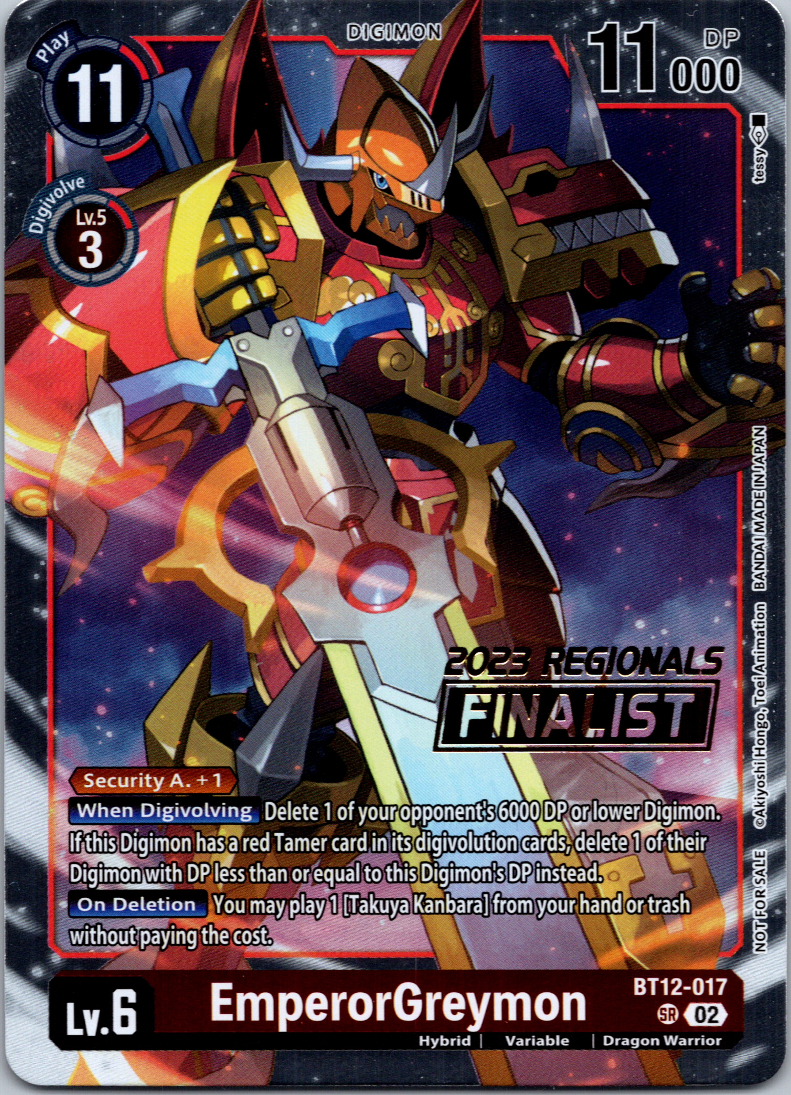 EmperorGreymon (2023 Regionals Finalist) [BT12-017] [Across Time] Foil