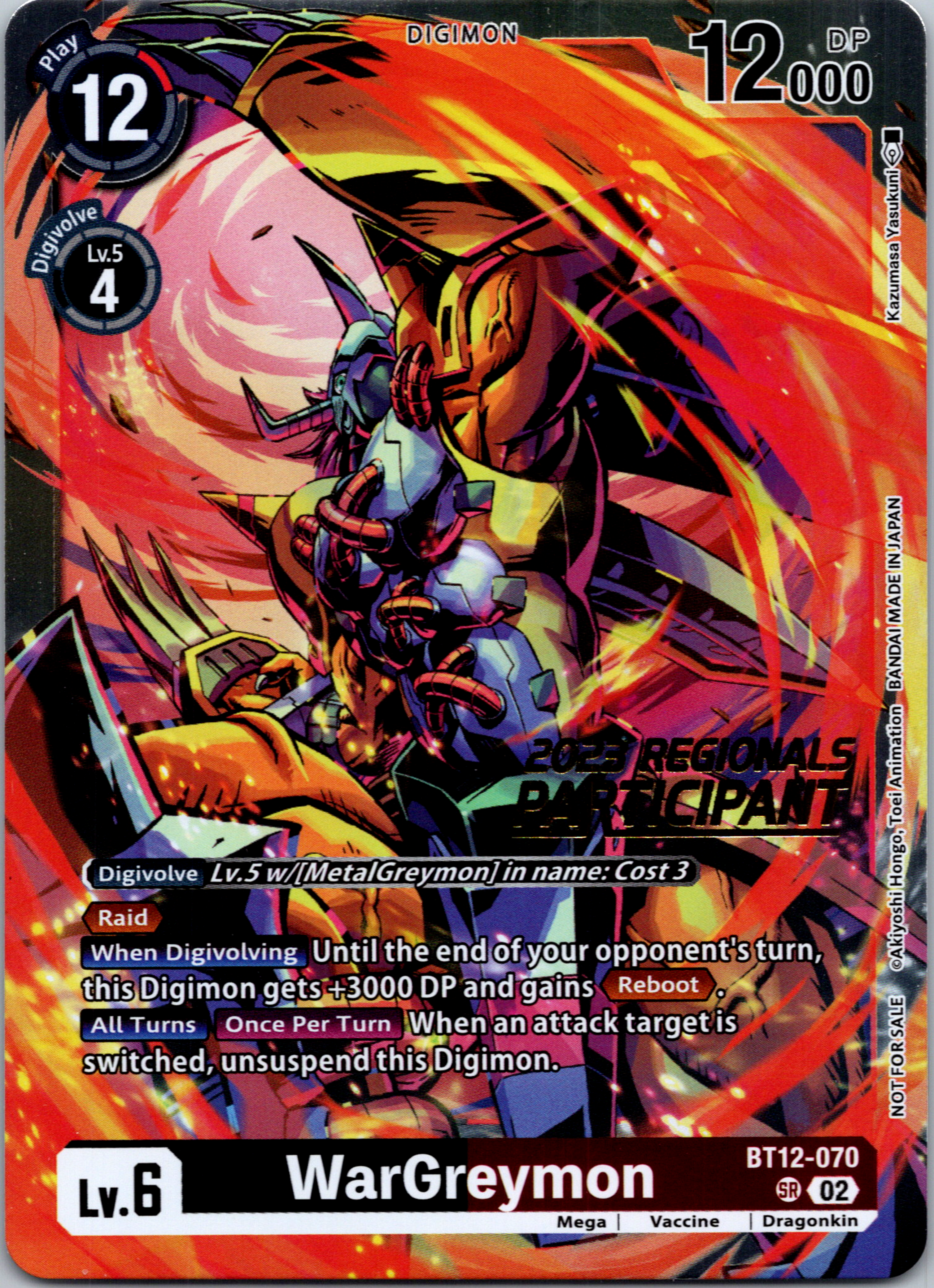 WarGreymon (2023 Regionals Participant) [BT12-070] [Across Time] Foil