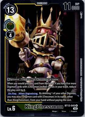 KingChessmon [BT13-045] [Versus Royal Knight Pre-Release Cards] Foil