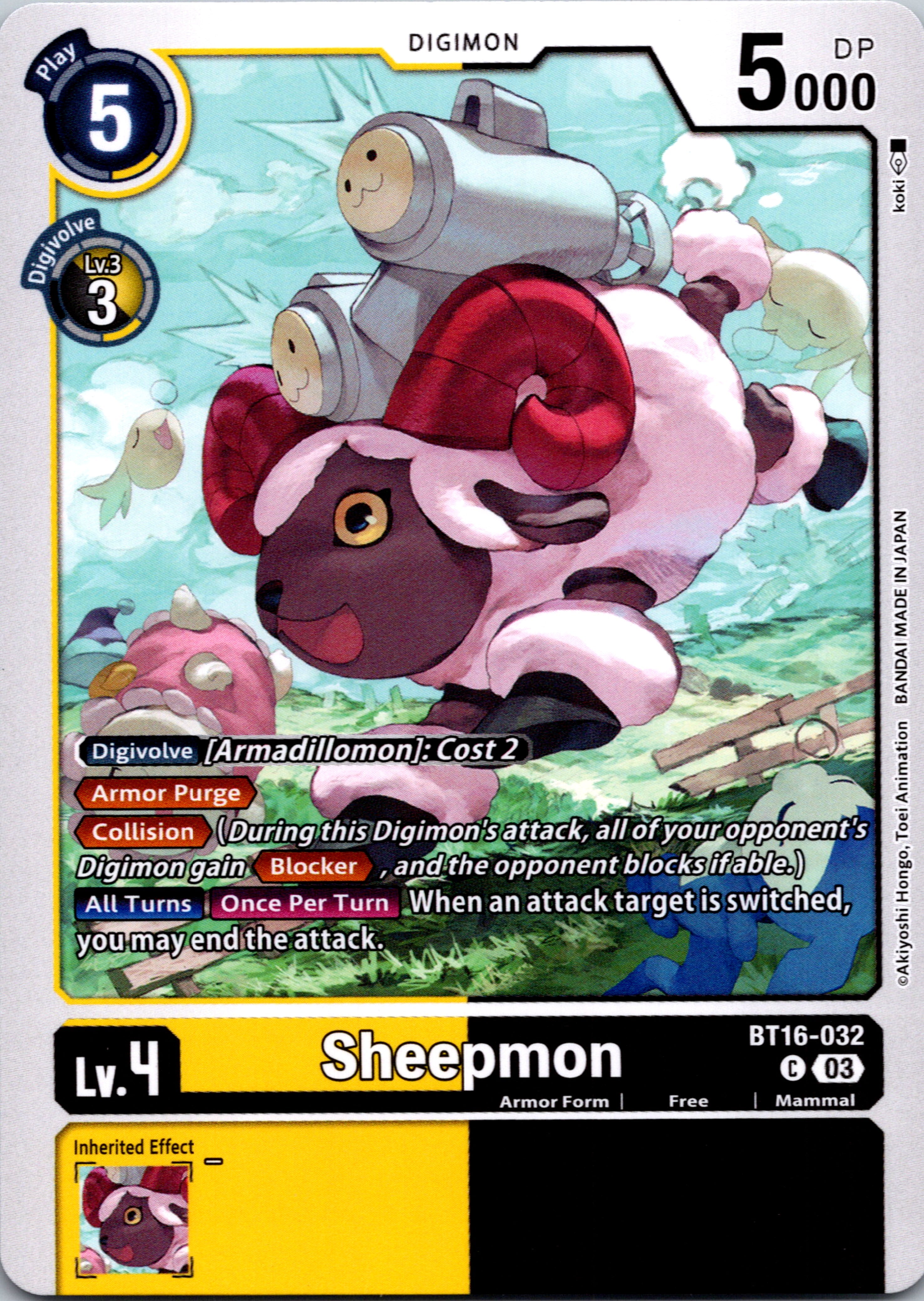 Sheepmon [BT16-032-C] [Beginning Observer] Normal