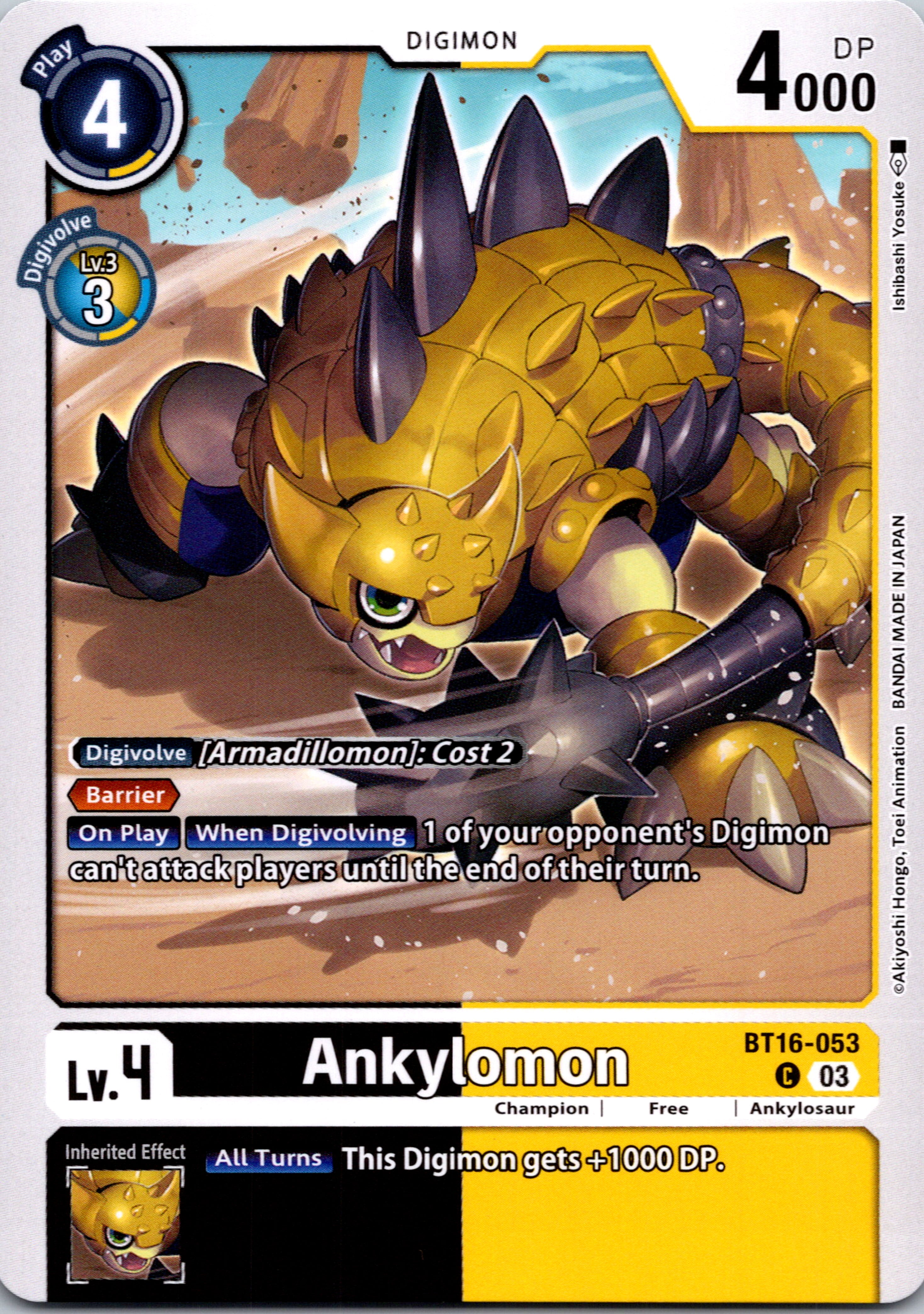 Ankylomon [BT16-053-C] [Beginning Observer] Normal