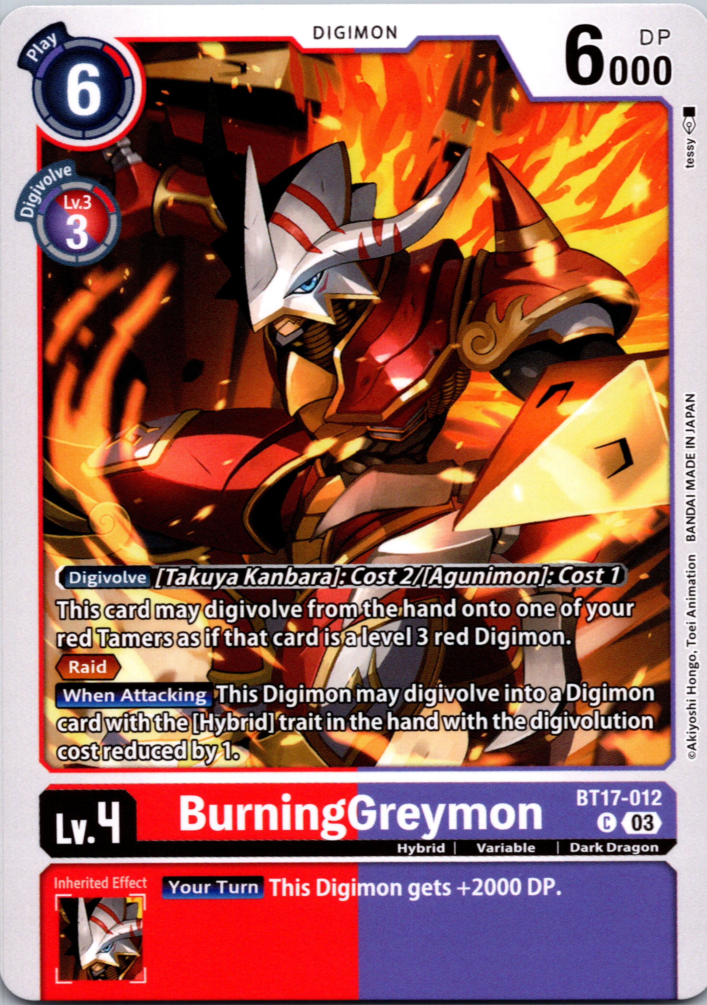 BurningGreymon [BT17-012-C] [Secret Crisis] Normal