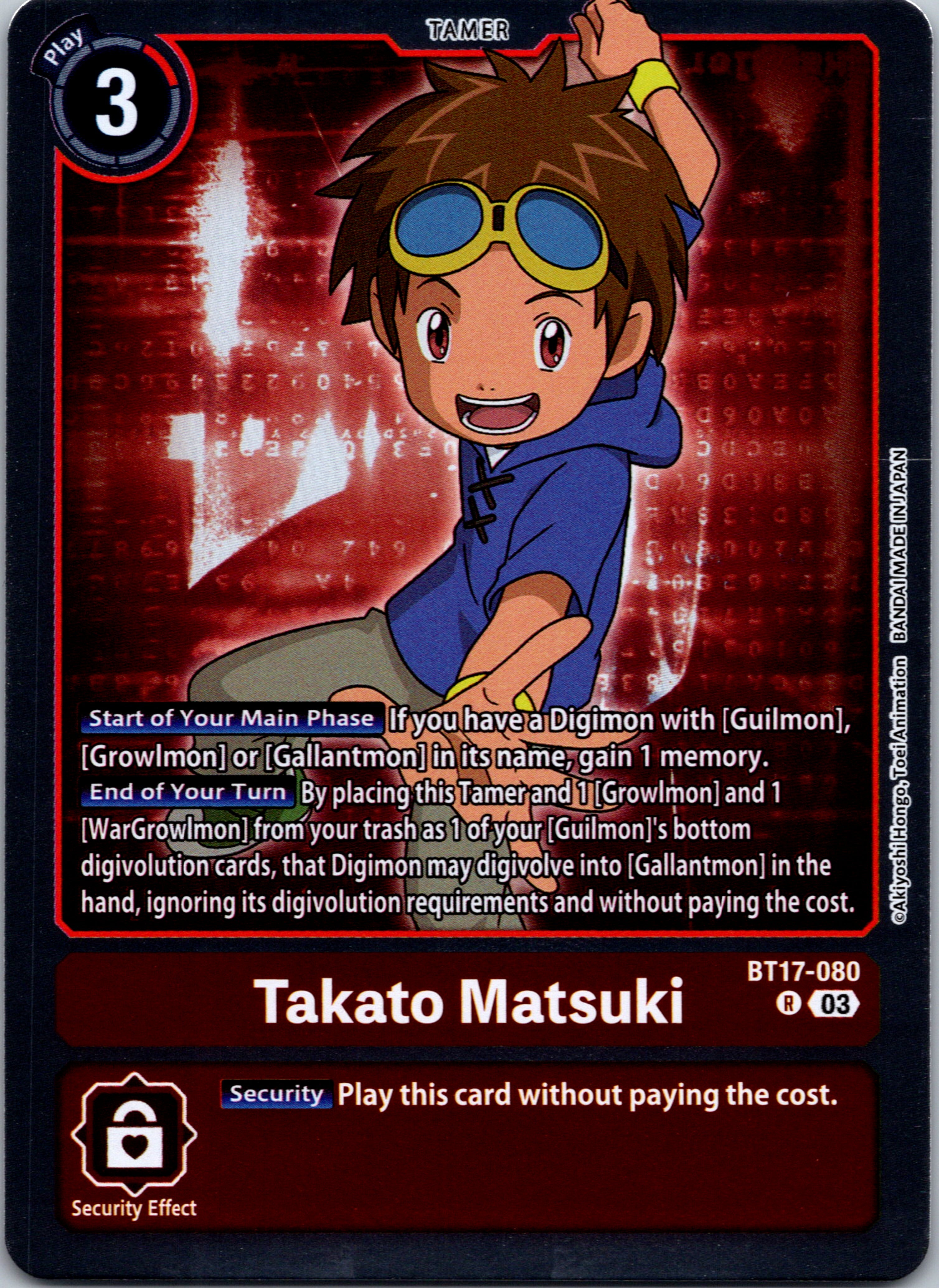 Takato Matsuki [BT17-080-R] [Secret Crisis] Foil