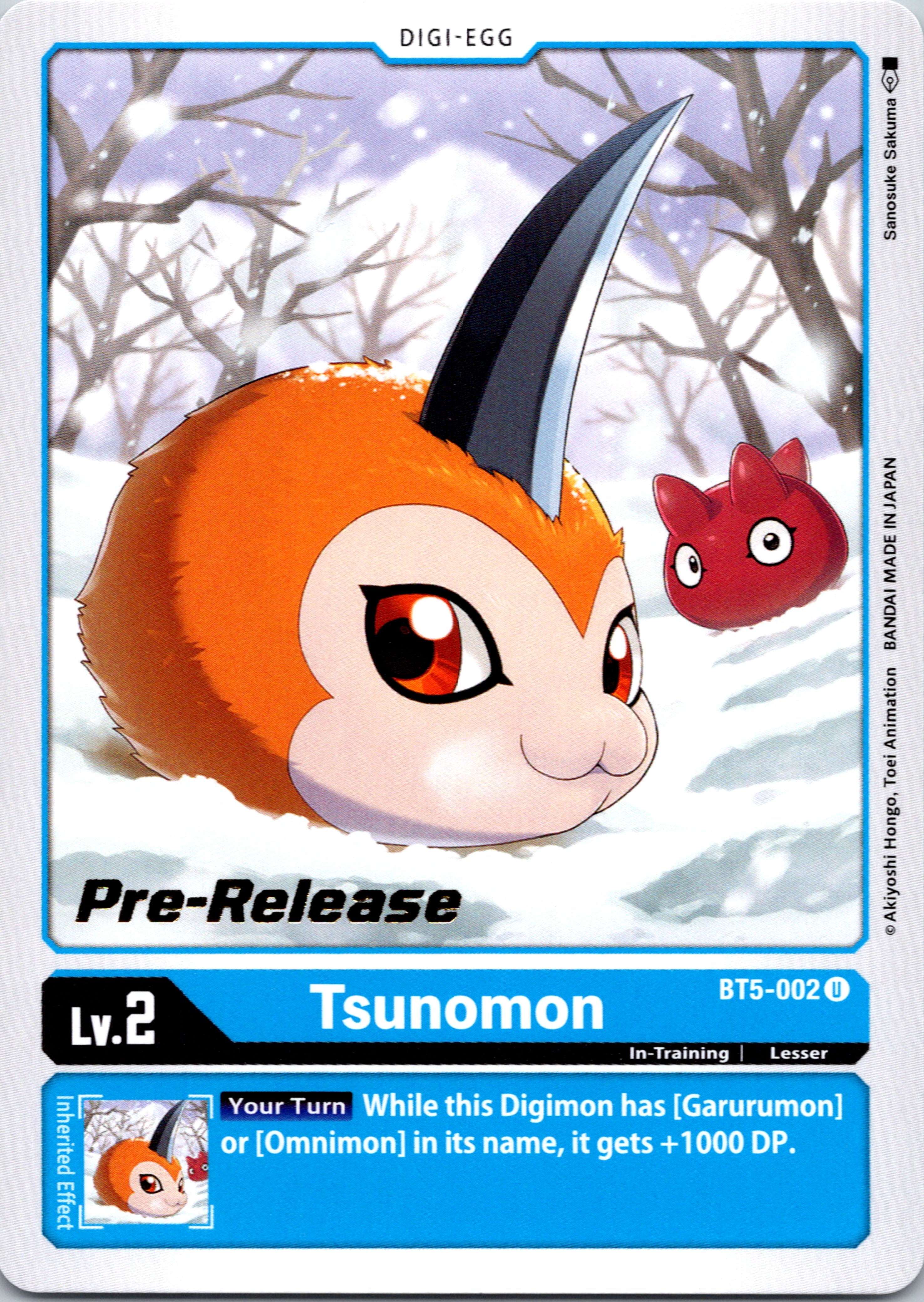 Tsunomon [BT5-002] [Battle of Omni Pre-Release Cards] Normal