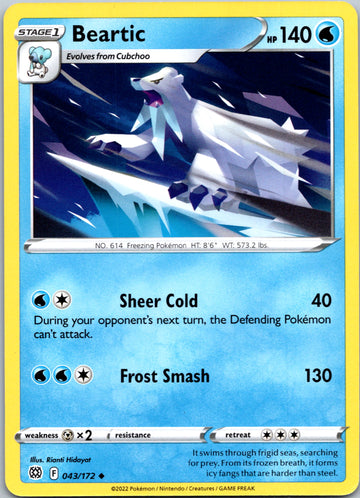 Beartic [043/172] [Brilliant Stars] Reverse Holofoil