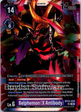 Belphemon (X Antibody) [BT23-070 SR] [Hackers' Slumber] Foil