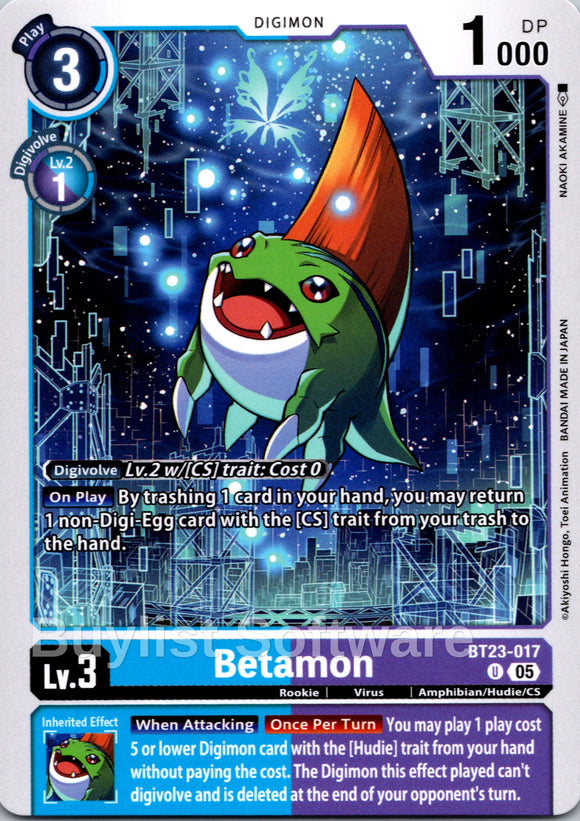 Betamon [BT23-017 U] [Hackers' Slumber]