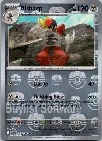 Bisharp (Master Ball Pattern) [065/086] [Black Bolt] Holofoil