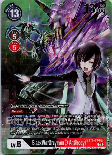 BlackWarGreymon (X Antibody) (Alternate Art) [BT11-074 SR] [Dimensional Phase] Foil