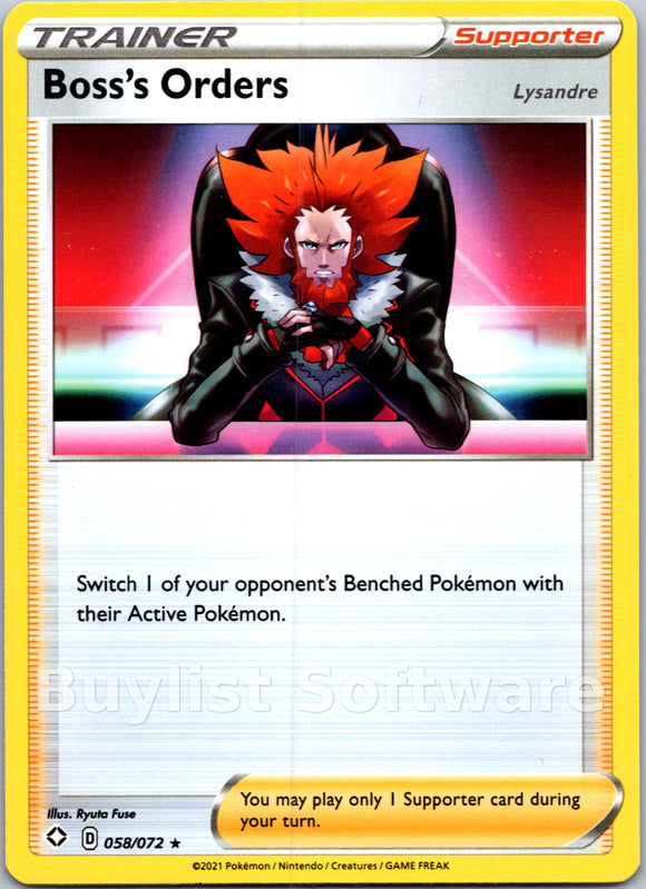 Boss's Orders [058/072] [Shining Fates]