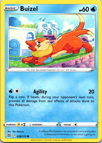 Buizel [038/172] [Brilliant Stars] Reverse Holofoil