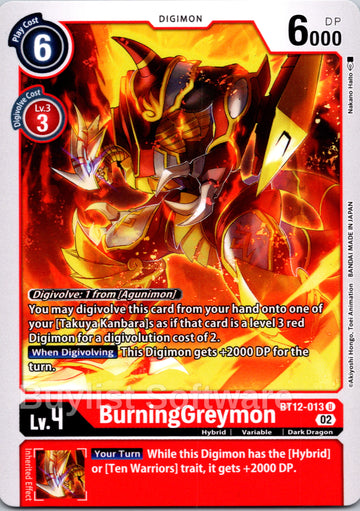 BurningGreymon [BT12-013 U] [Across Time]