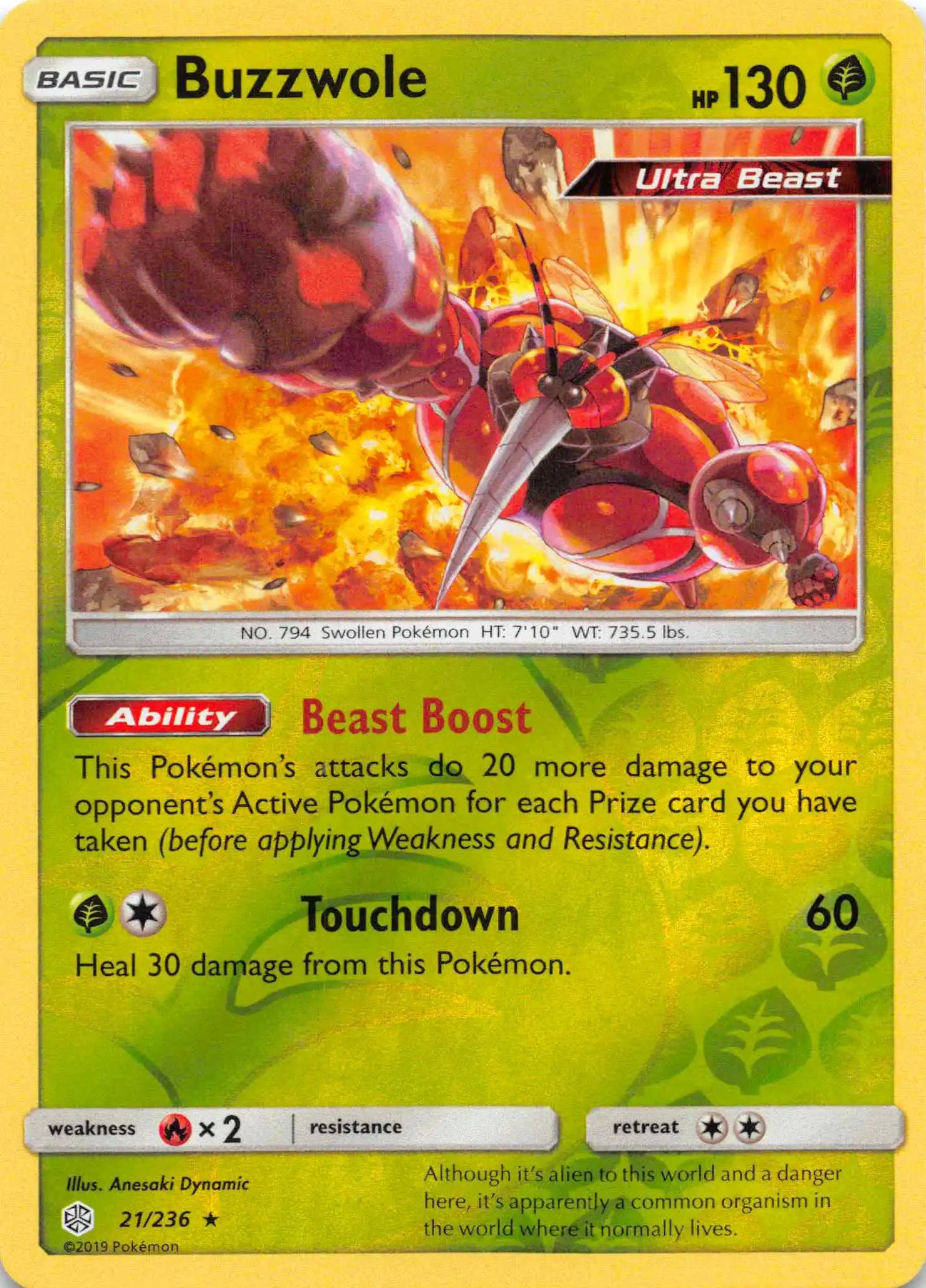 Buzzwole [21/236] [Cosmic Eclipse] Reverse Holofoil