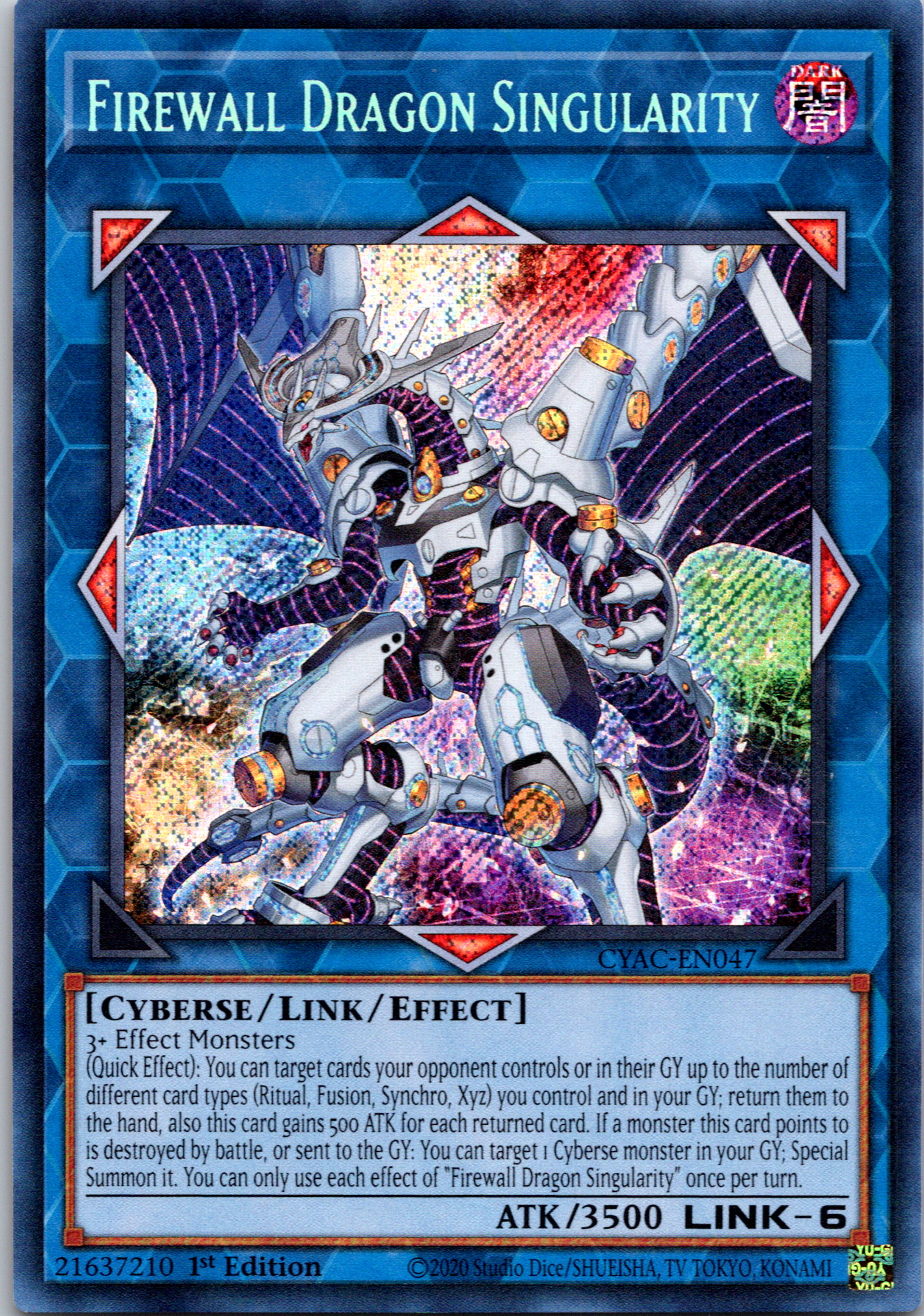 Firewall Dragon Singularity [CYAC-EN047] Secret Rare