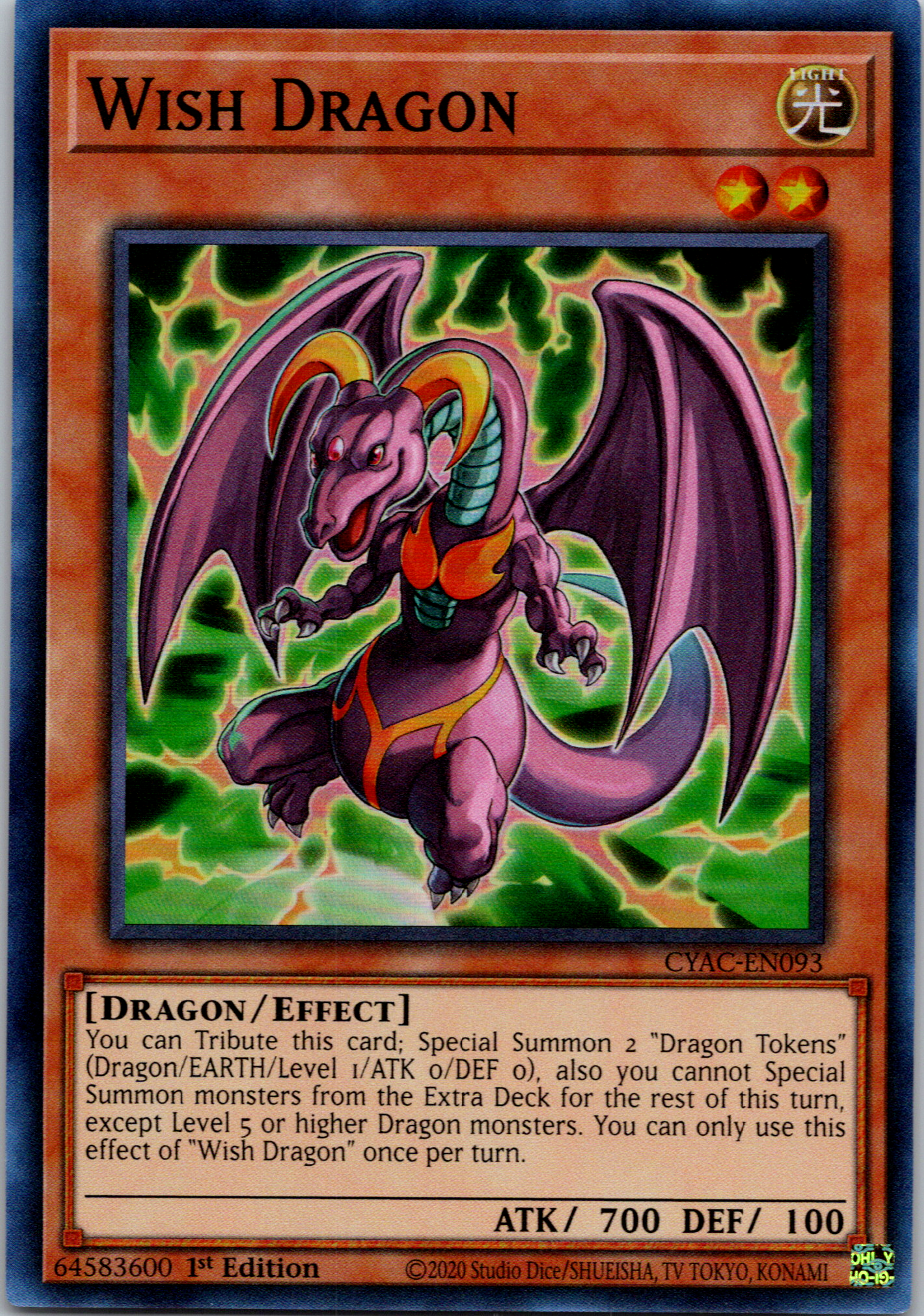 Wish Dragon [CYAC-EN093] Super Rare