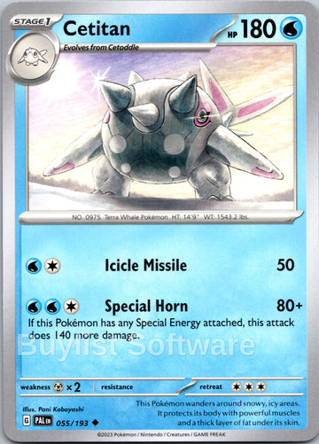 Cetitan - 055/193 [055/193] [Paldea Evolved] Reverse Holofoil