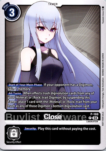 Close (Store Tournament 2025 Vol.1 Participation Pack) [P-169 P] [Digimon Promotion Cards]