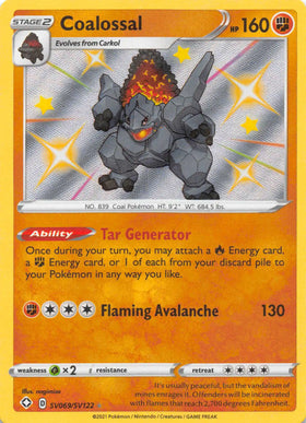 Coalossal [SV069/SV122] [Shining Fates: Shiny Vault] Holofoil