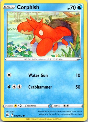 Corphish [032/172] [Brilliant Stars] Reverse Holofoil
