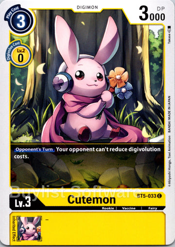 Cutemon [BT5-033] [Battle of Omni] Normal