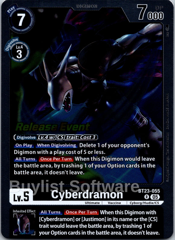 Cyberdramon [BT23-055 R] [Hackers' Slumber Release Event Cards] Foil