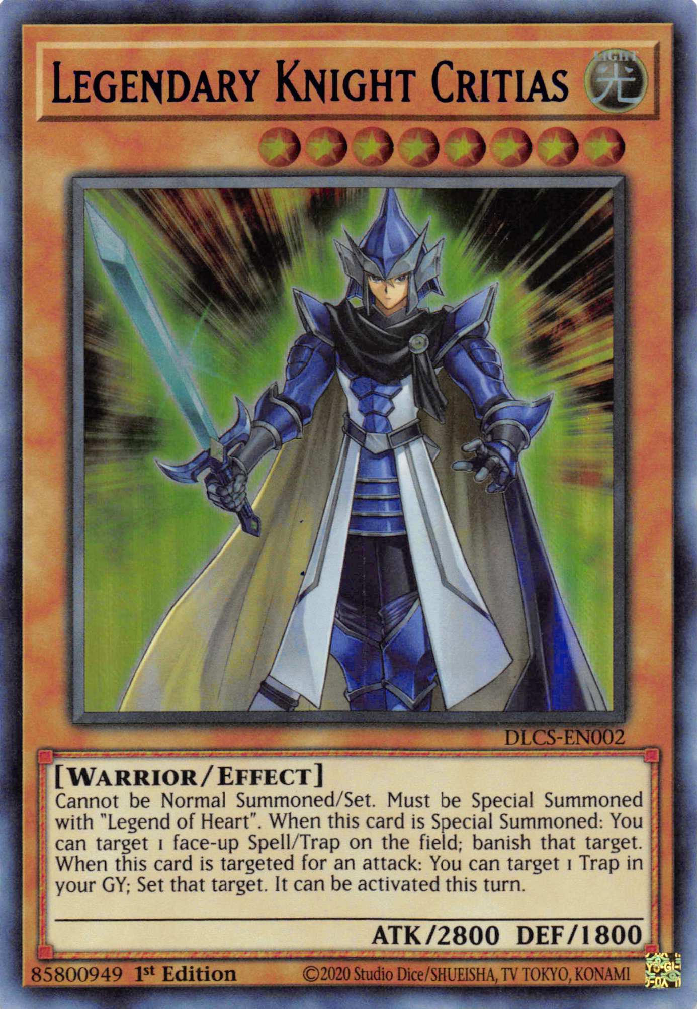 Legendary Knight Critias (Blue) [DLCS-EN002] Ultra Rare