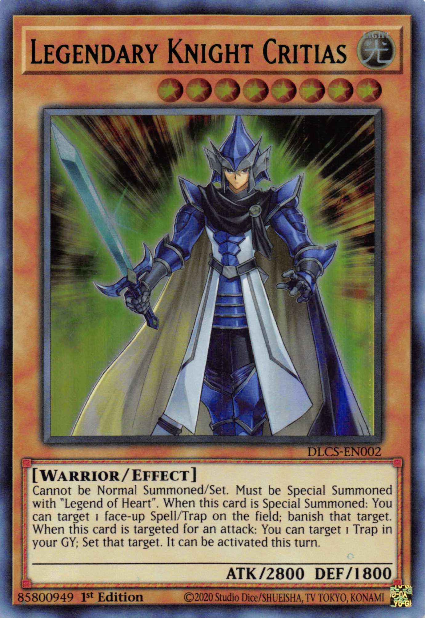 Legendary Knight Critias (Green) [DLCS-EN002] Ultra Rare