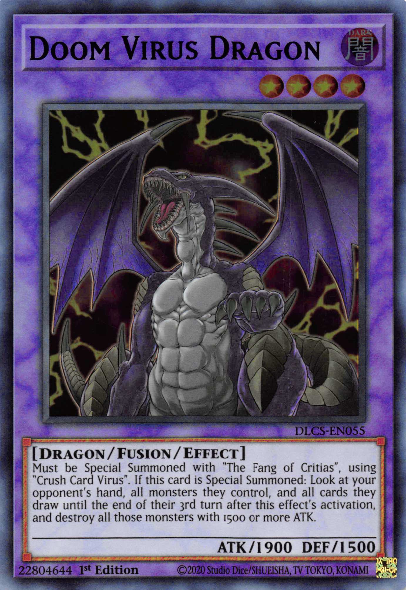 Doom Virus Dragon (Blue) [DLCS-EN055] Ultra Rare