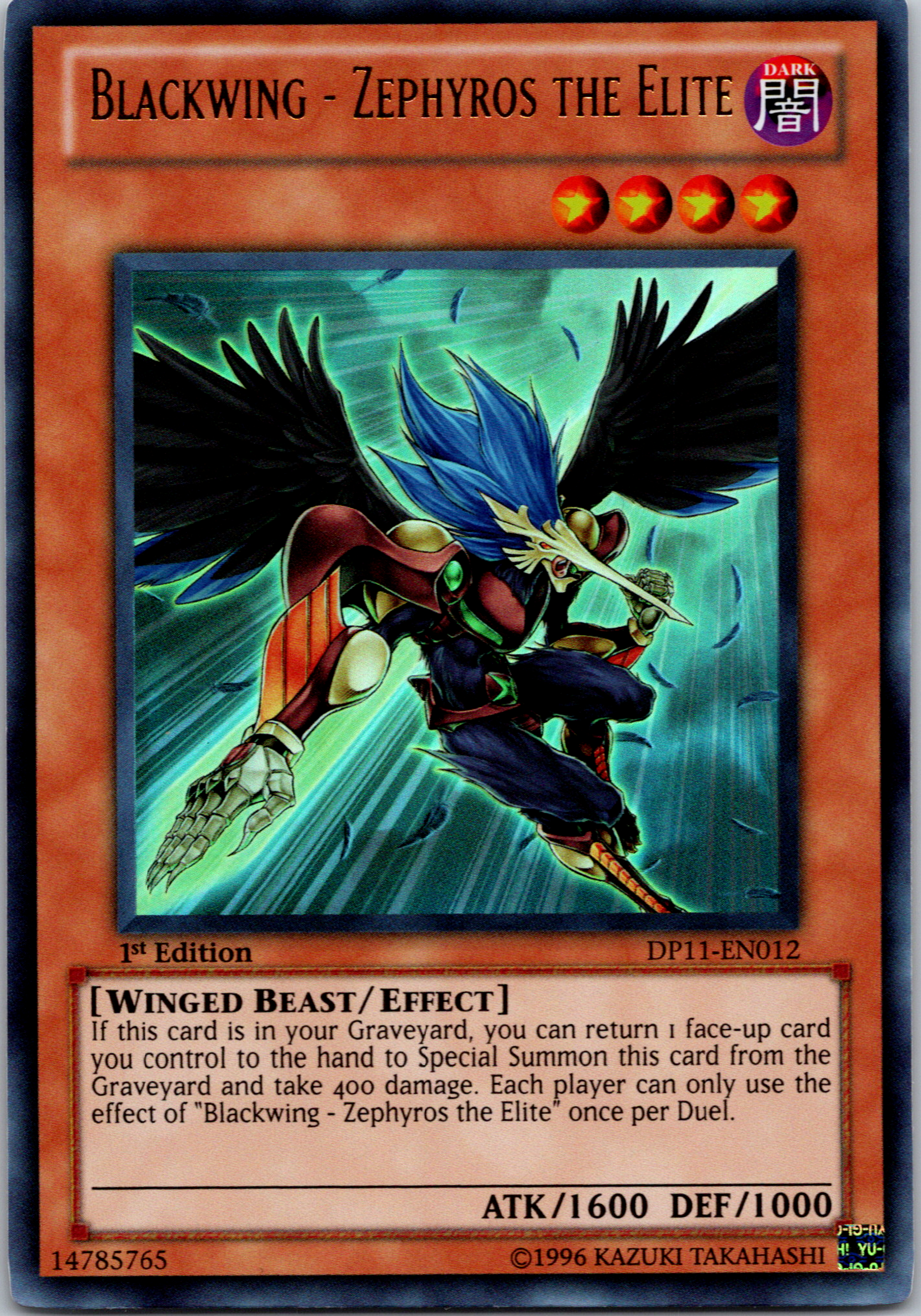 Blackwing - Zephyros the Elite [DP11-EN012] Ultra Rare