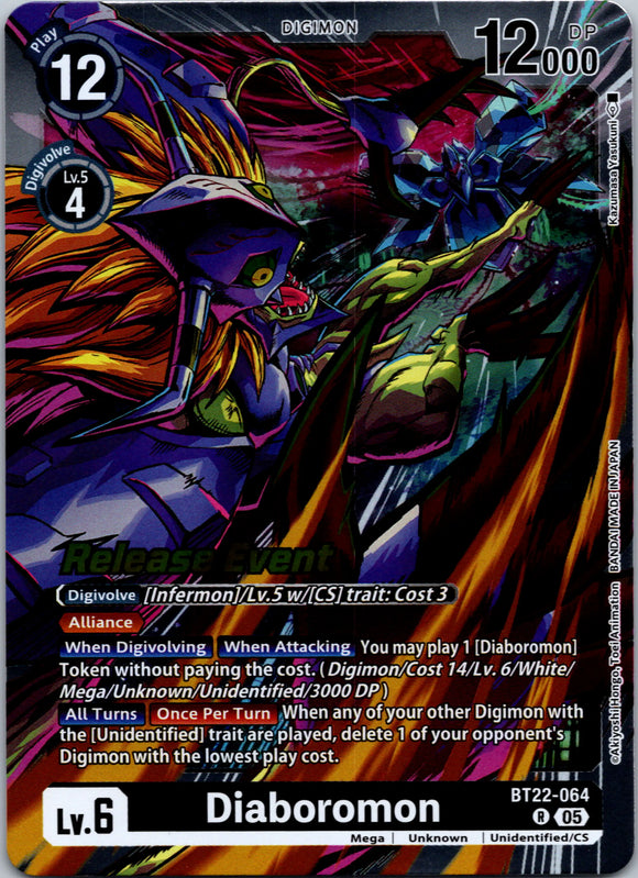 Diaboromon [BT22-064 R] [Cyber Eden Release Event Cards] Foil