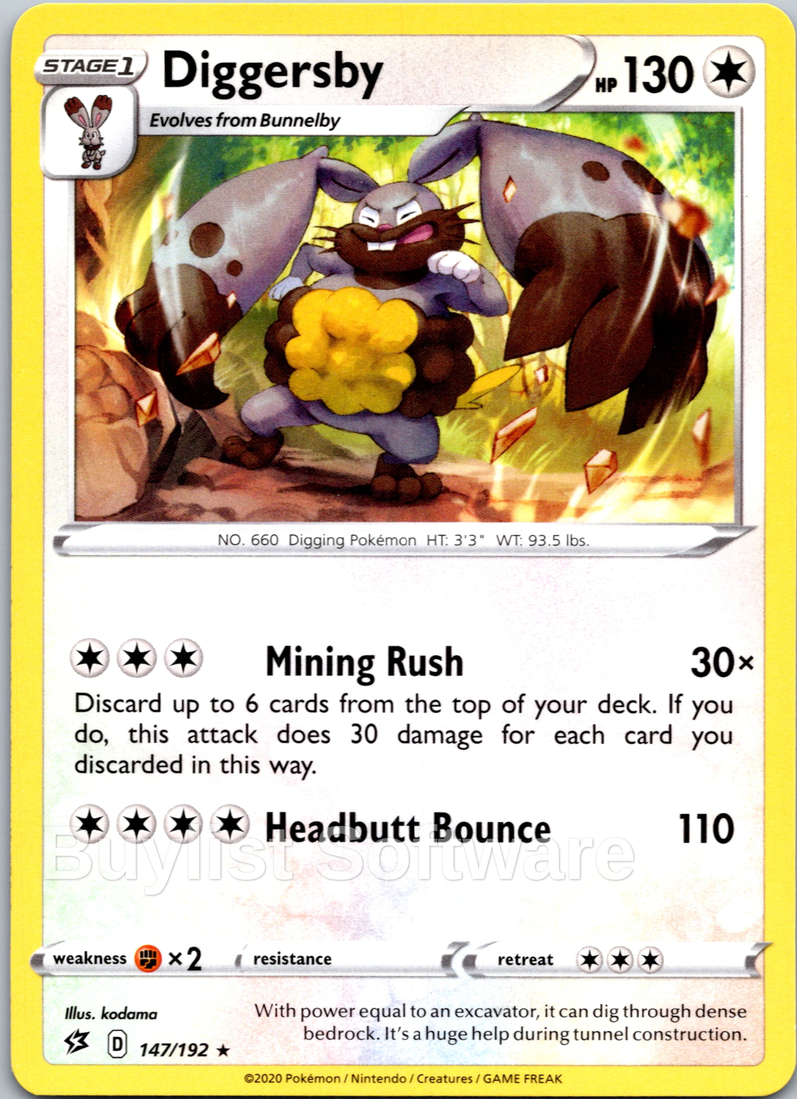 Diggersby (147/192) [Sword & Shield: Rebel Clash]