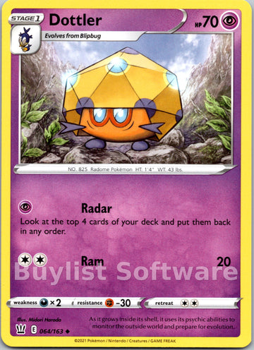 Dottler [064/163] [Battle Styles] Reverse Holofoil