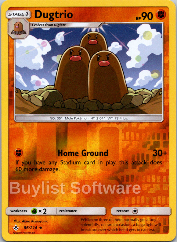 Dugtrio [86/214] [Unbroken Bonds] Reverse Holofoil